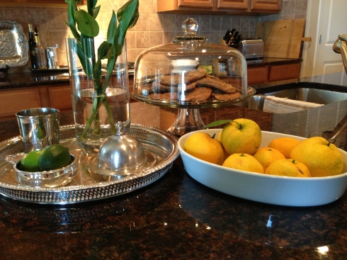 Oranges in bowl in kitchen