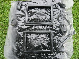 Black Satin Spray Painted Frames