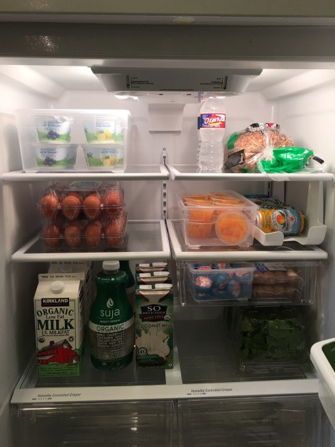 Back fridge contents